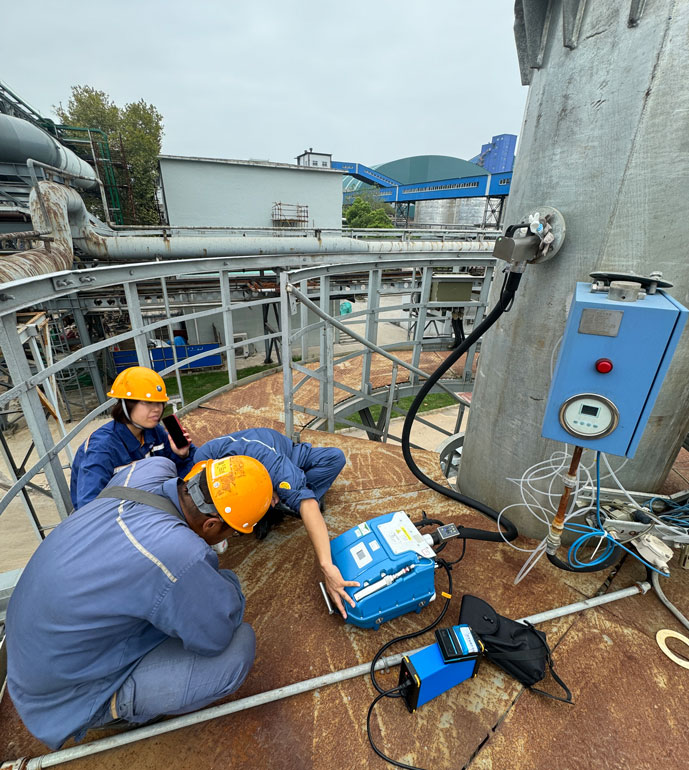 武漢某鋼鐵有限公司非甲烷總烴現場測試